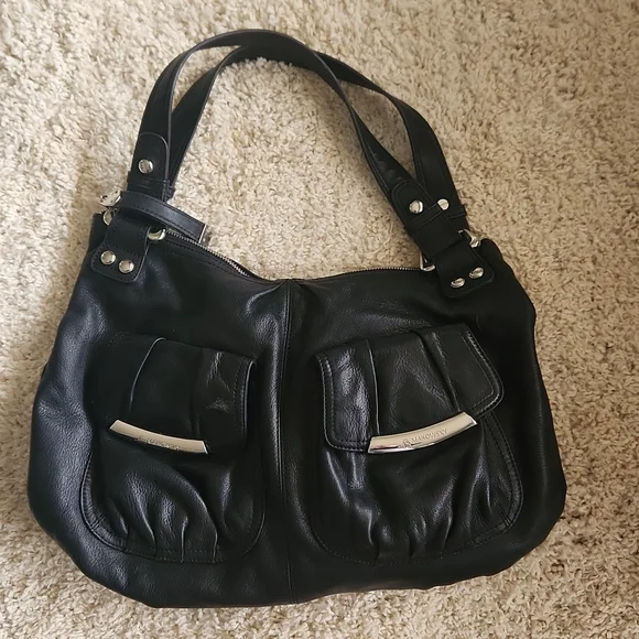 Medium black b malowsky leather bag - Picture 1 of 11